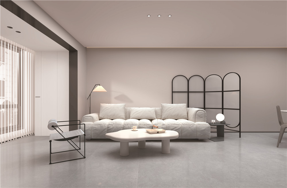 9001cc金沙以诚为本质感砖客厅效果图